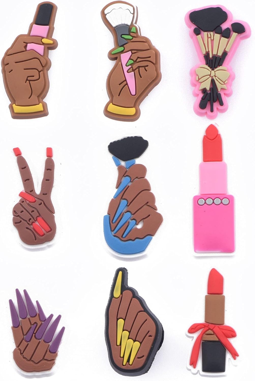 50 Pcs Pink Cartoon Shoe Charms Makeup Girl Decorations Bling Butterfly Bracelet Accessories Rhinestone Metal Chain Charm : Clothing, Shoes & Jewelry