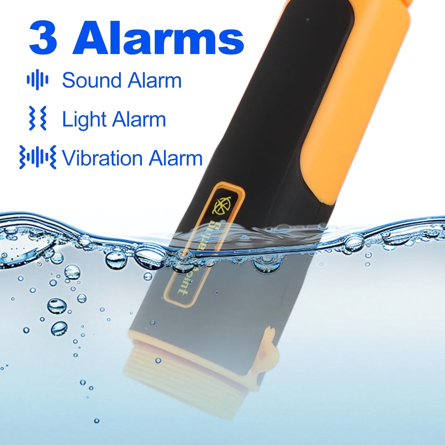 Metal Detector Submersible Pinpointer Handheld with Vibration and LED Indicator Waterproof Underwater Metal Finding Tool