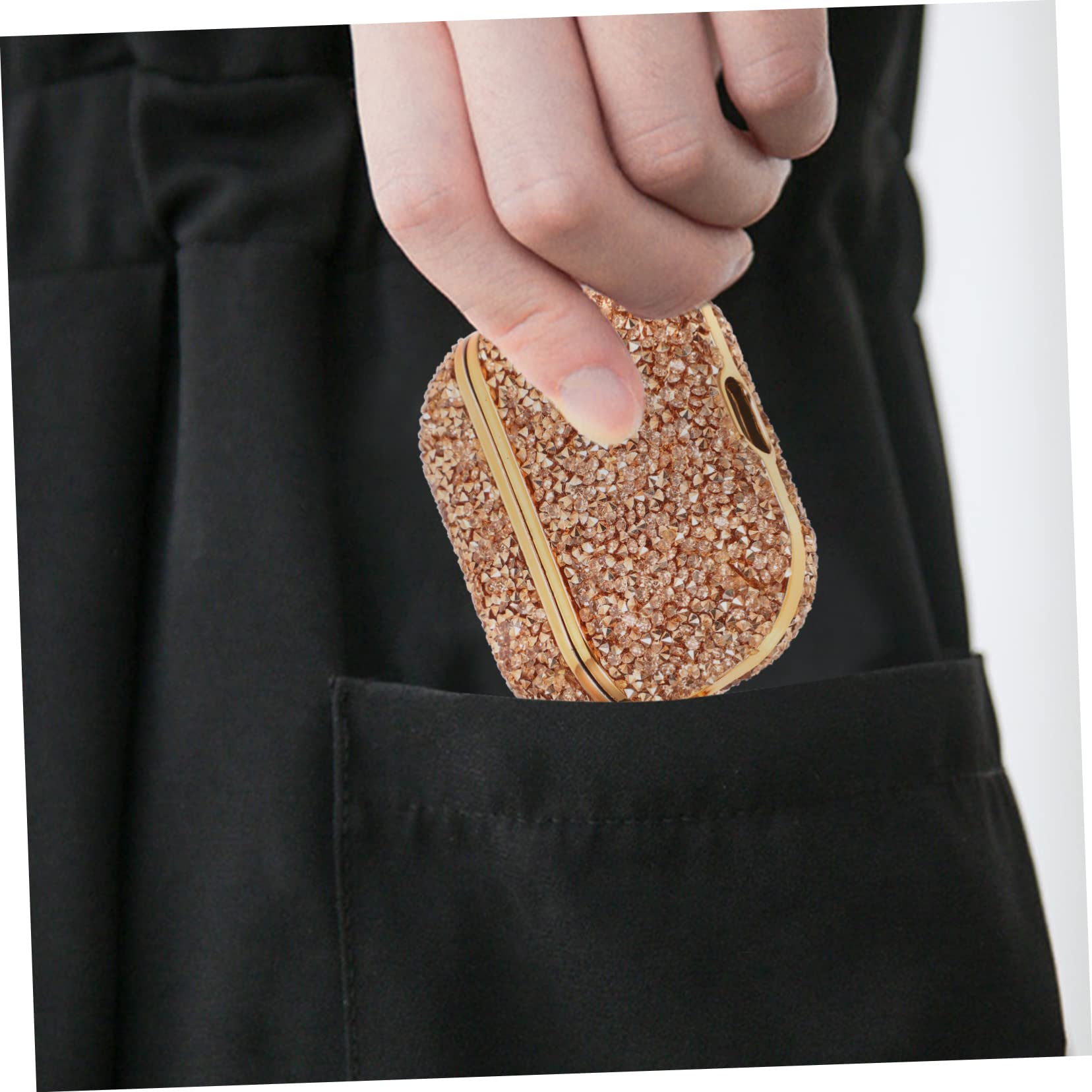 DOITOOL 4 Piezas Estuche Protector Segunda generación Protector Auriculares Estuche Auriculares Funda anticaída para decoración Leopardo inalámbricos Diamante