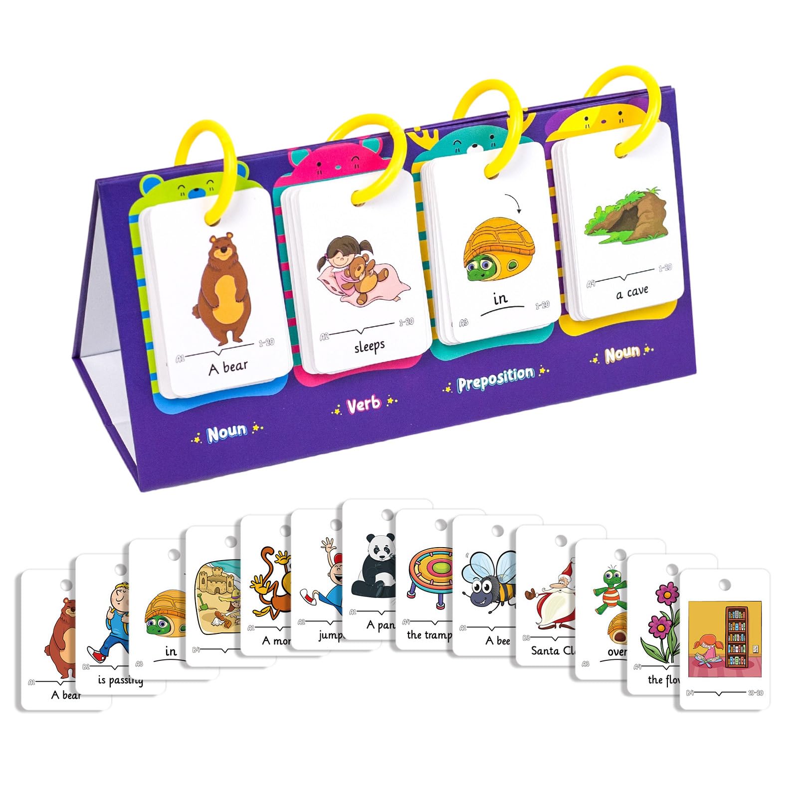 Sentence Flipping Charts Educational Sentences Building Flashcards for Childrens Preschoolers Language Skill Development Children's English Sentence Practice