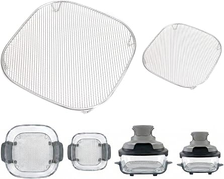 2-Pack Stainless Steel Racks with Small Mesh grid for Small Food&French Fries