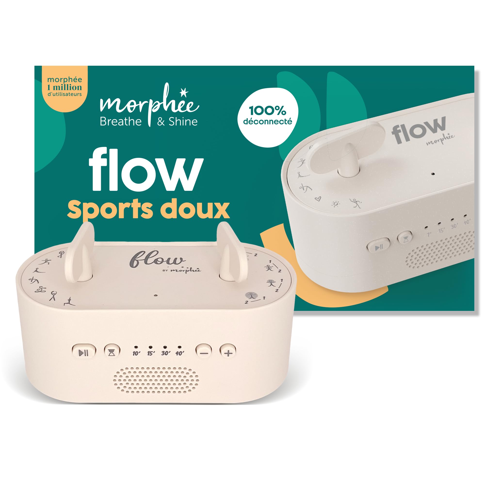 Morphée | Flow - Coaching Audio Sportif | 256 Séances Yoga, Pilates, Stretching | Entraînement Corps Complet ou Zone Précise | Sport Doux 8 Disciplines Sans Écran | 10, 15, 30 ou 40 min | Bien être
