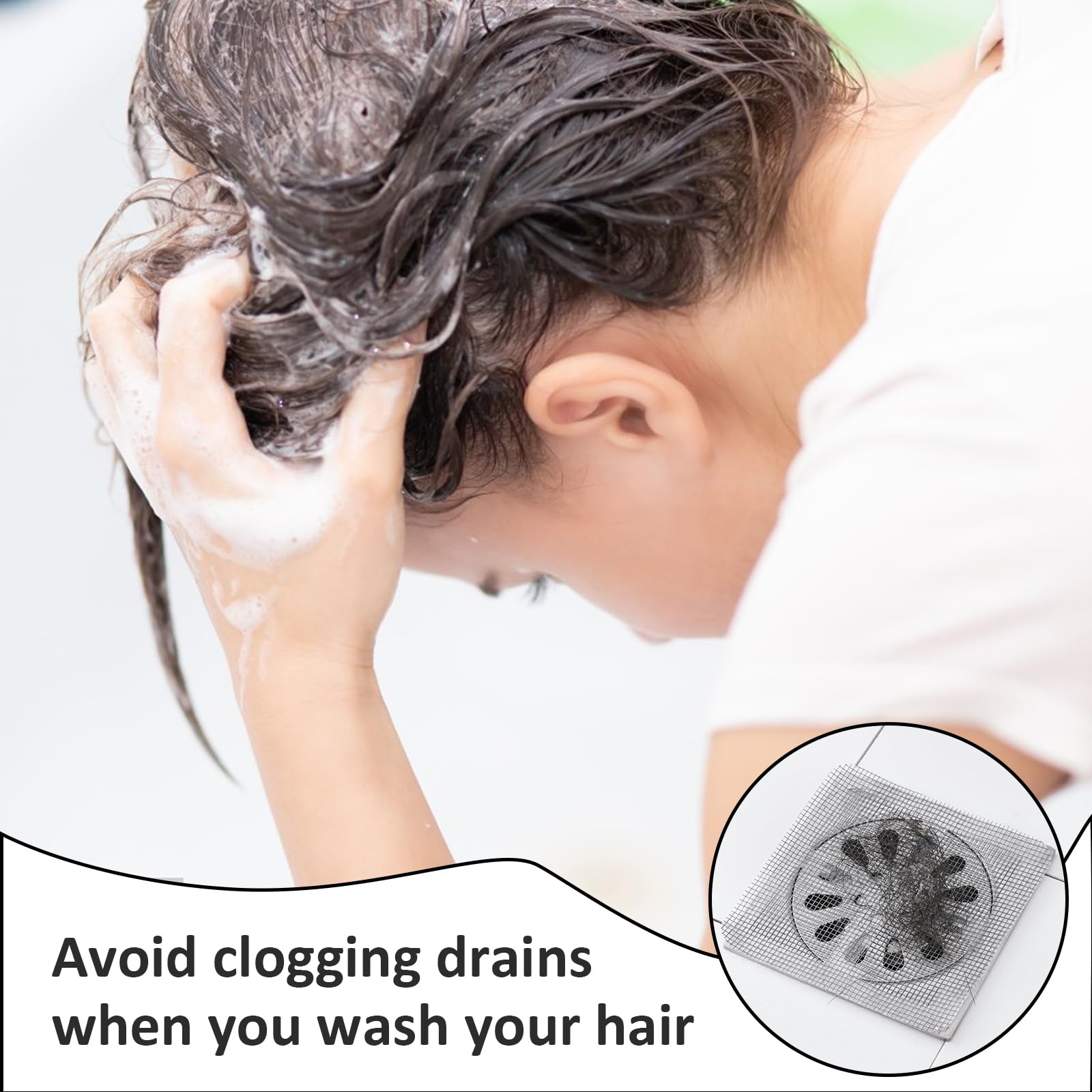 60 Filtri Doccia Per Capelli - Retine Adesive Per Scarico Pavimento, Anti Intasamento Per Bagno E Cucina - Foto 6