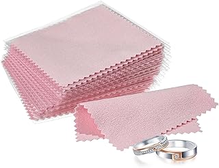 Silver Polishing Cloth – 25 Pack Jewelry Polishing Cloth & Accessories Cleaner, Microfiber Sterling Cleaner Cloth for Sterling Gold Accessories – Tarnish & Scratch Remover