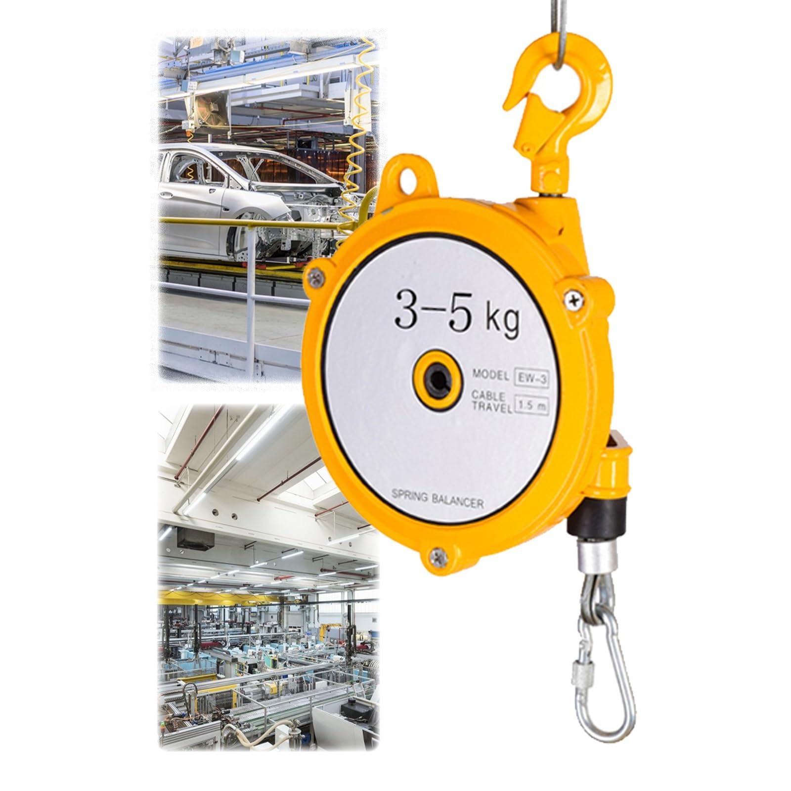 Retractable Spring Balancer, Spring Balancer Retractor Tool Holder for Assembly Line Multiple Sizes(3-5kg)