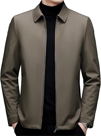 Mens Business Padded Down Jacket Casual Stylish Thicken Windbreaker Full Zip Up Stylish Golf Puffer Coat