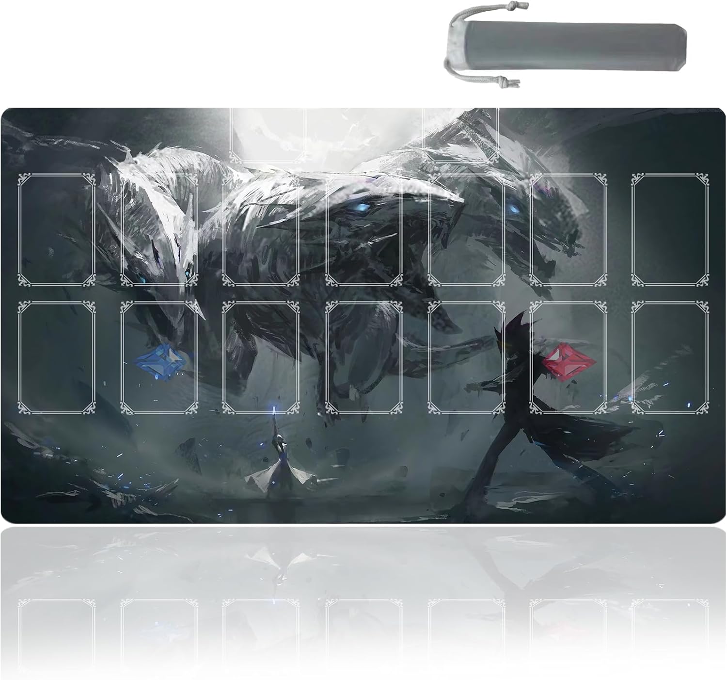 Card Rubber Mat Duel Mat Gaming Competition Pad Mat Card Binder Deck 27.5x15.7in