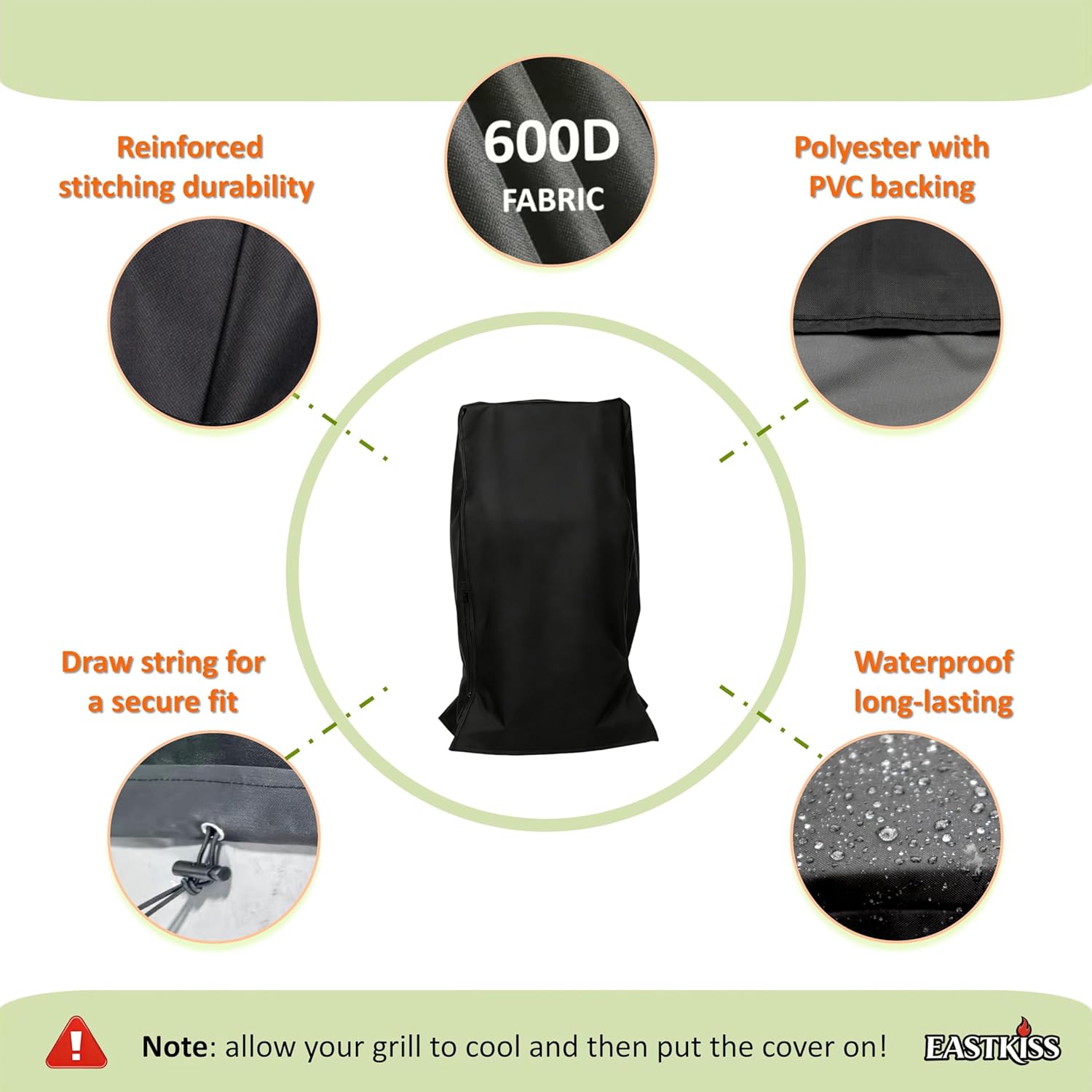 Grill Cover for East Oak Ridgewood Pro 30" Electric Smoker & Masterbuilt 710 WiFi Digital Smoker MB20070924, Smoker Cover for Most 30 Inch Digital Electric Vertical Smoker with Legs