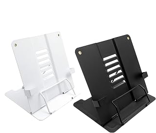 2Pcs Upgrade Edition Desk Book Stand  Metal Reading Rest Book Holder  Adjustable - Compare price