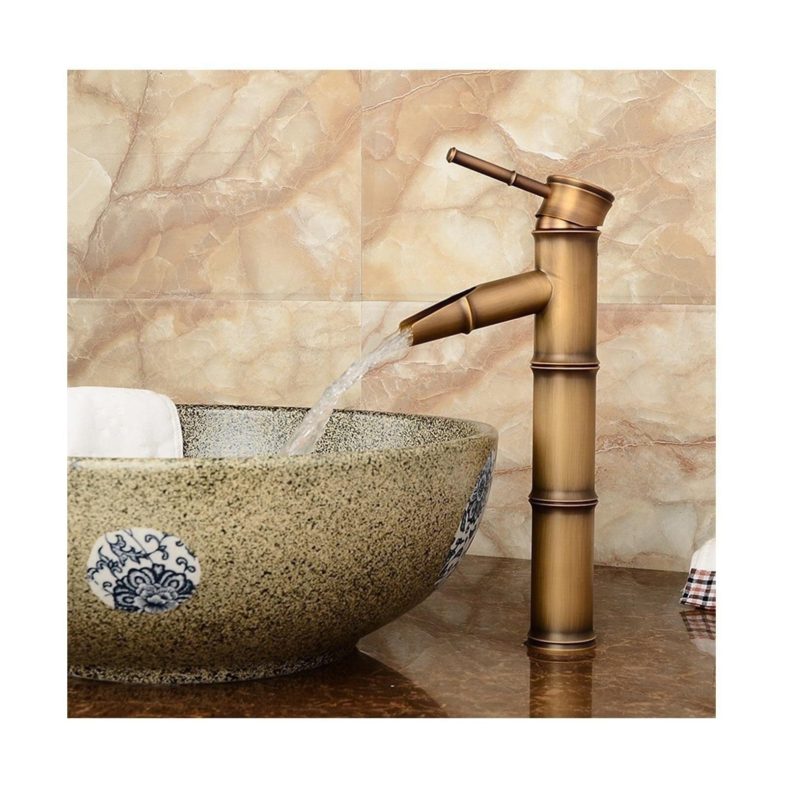 Grifo monomando de baño retro para regular fácilmente la temperatura del agua fría y caliente 8