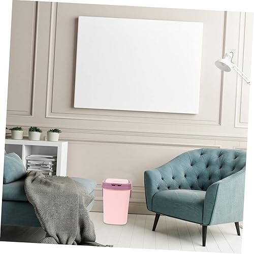Miniatura 9 de STOBAZA Bote de basura con tapa, papelera con tapa, papelera, cesta de basura, papelera, decoración de escritorio, pedal de basura, contenedor de