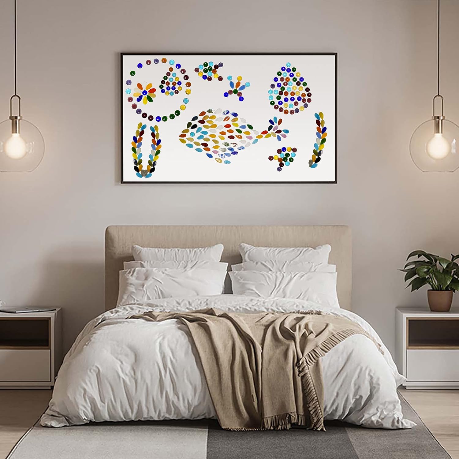 Mixed Color Petal Mosaic Tiles - Water Drop Stained Mosaic Glass Pieces with Round Flat Glass Gems for Crafts