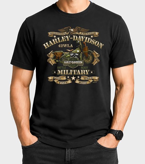 Harley-Davidson Military, Choose Charcoal for Military Veteran's Support, or Black for War Bike