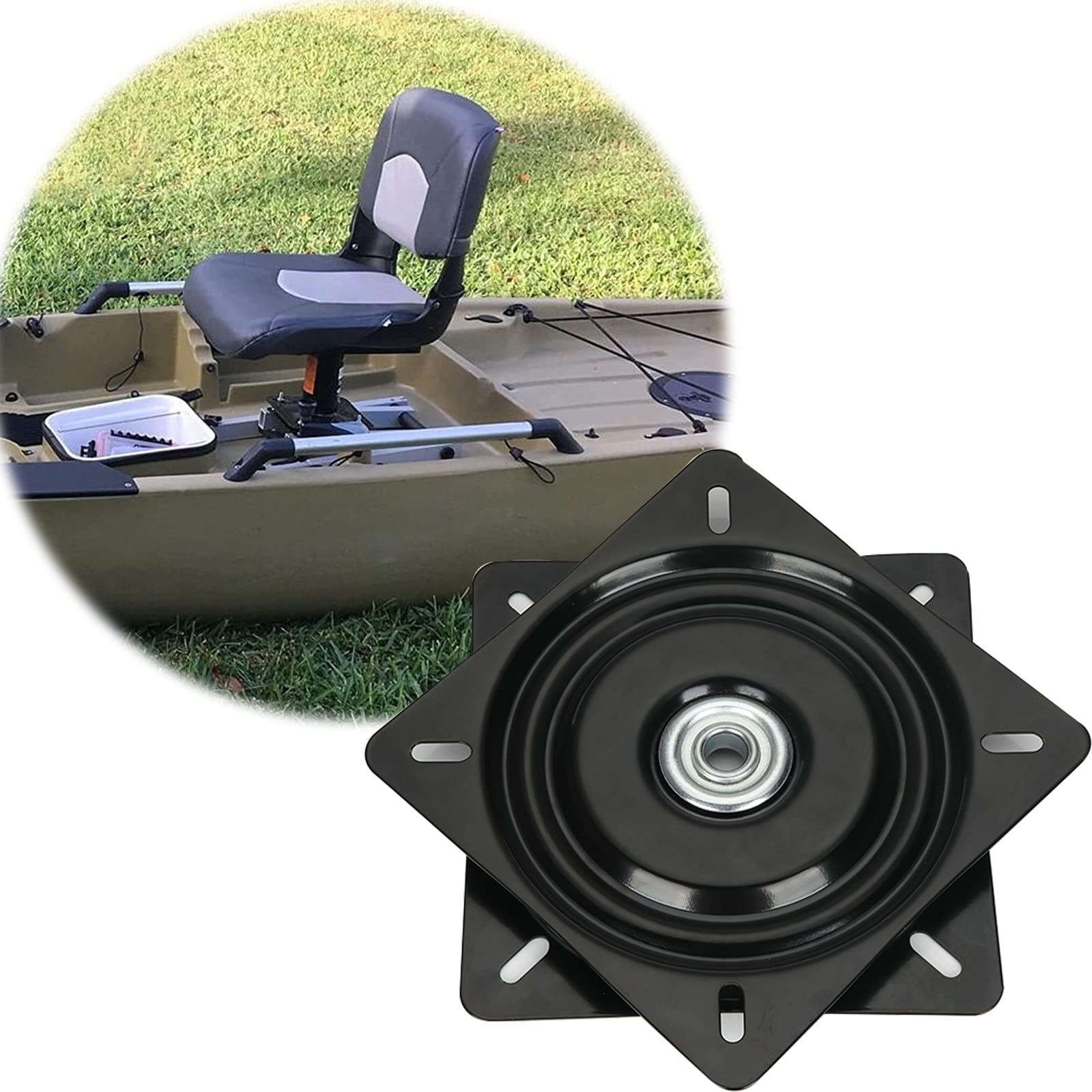 Base girevole con piastra orientabile, Piastra girevole con cuscinetto a sfera Lazy Susan. Nero a 360 gradi 6-12 pollici(12inches)