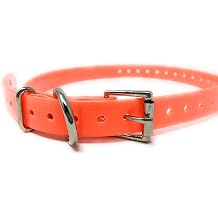Replacement Strap for SportDOG, Garmin, Dogtra, Educator Collars - 3/4" Wide Dog E-Collar Replacement for Training, Bark, Shock, Electric, and GPS Collars - 28" Adjustable Length Neon Orange
