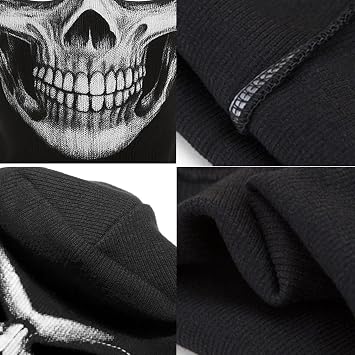 Skull Balaclava, Skeleton Ghost Death Masks, Halloween Costume Cosplay Warmer Full Face Mask for Cycling Motorcycle Ski Outdoor Sport