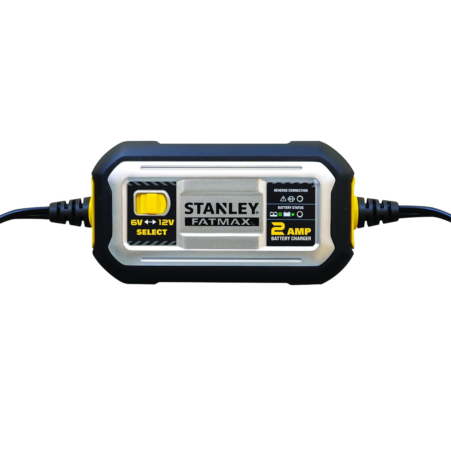 STANLEY FatMax BC2F Battery Charger and Maintainer 2 Amp Dual Voltage 6 and 12 Wet Gel AGM