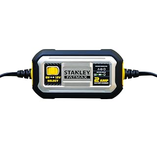 STANLEY FatMax BC2F Battery Charger and Maintainer: 2 Amp, Dual Voltage (6 and 12), Wet Gel AGM - Amazon product rated Grade A