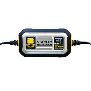 STANLEY FatMax BC2F Battery Charger and Maintainer 2 Amp Dual Voltage 6 and 12 Wet Gel AGM