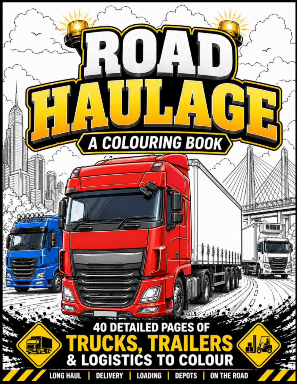 Road Haulage: A Colouring Book: Trucks, Trailers, Logistics and Life On The Road