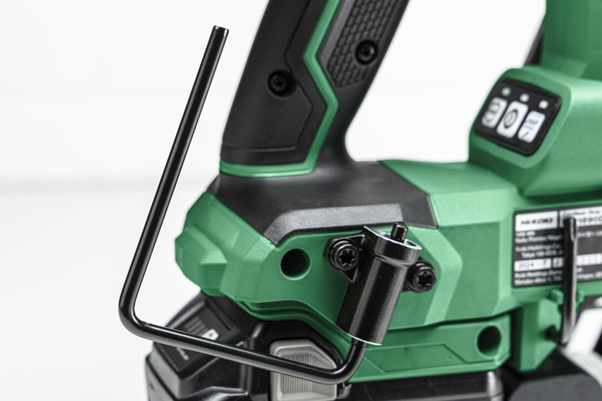 HiKOKI Chiodatore per strisce a batteria, 21° – 18 V, chiodi da 50 – 90 mm – Compatto, leggero, potente, luce LED, motore senza brushless, trasmissione a molla d'aria, regolazione della profondità
