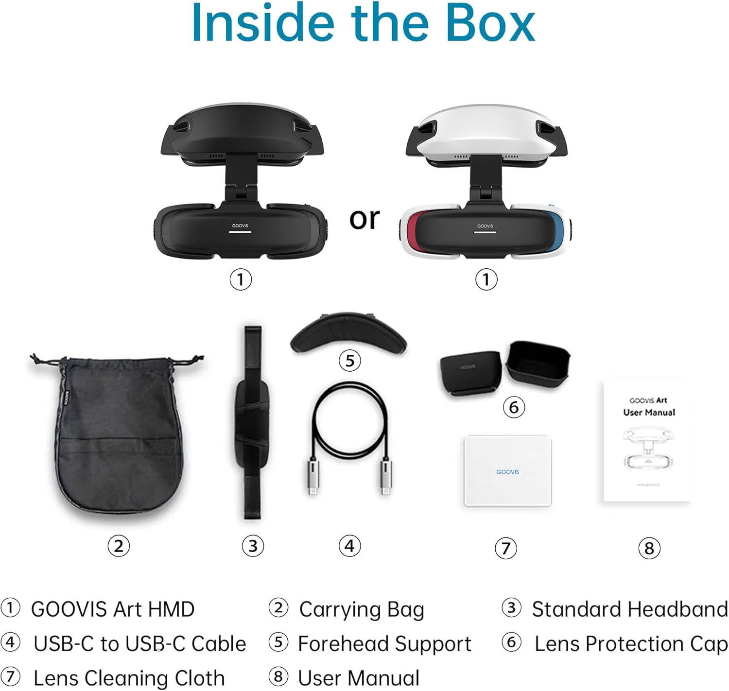 GOOVIS Art XR Head Mounted Display – 110'' FHD Micro-OLED Video Display, Lightweight & Compact, Open-View for Multitasking, Works with PC/iPhone16/Android/Gaming Consoles/Handhelds (Black)