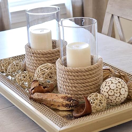 Miniatura 8 de jijAcraft Cuerda de yute de 516 pulgadas, cuerda de yute natural de 66 pies, cuerda de cáñamo fuerte, cuerda de yute gruesa marrón, cuerda