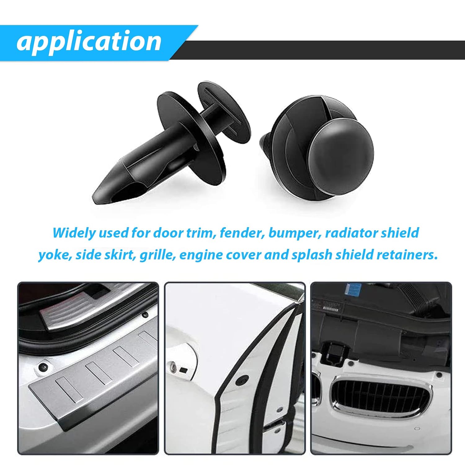 5 in 1 Jeep Wrangler Grille Fastener Bumper Retainer Fender Clips, Push-Type Plastic Rivets Compatible with 2007-2022 Jeep Wrangler & 2005-2010 Grand Cherokee Fender Bumper Clips Replace
