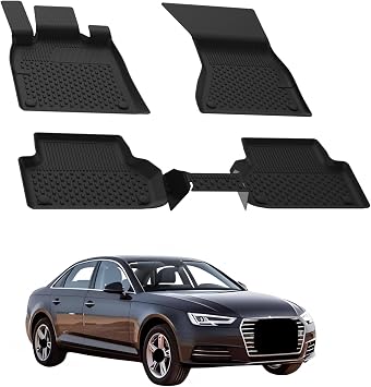 Sahler Floor Mats fits Audi A4 2016-2024 | Custom Fit Floor Liner for Cars | Premium Quality Car Mats Black | Odorless All Weather Waterproof Durable 4.5D Liner