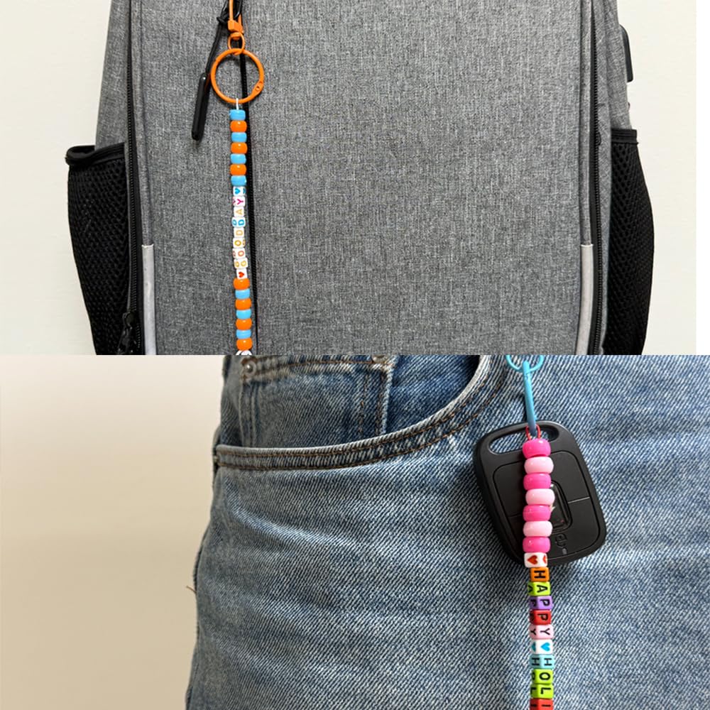 Chihehui Kit per realizzare portachiavi con perline, 880 pezzi, con vassoio