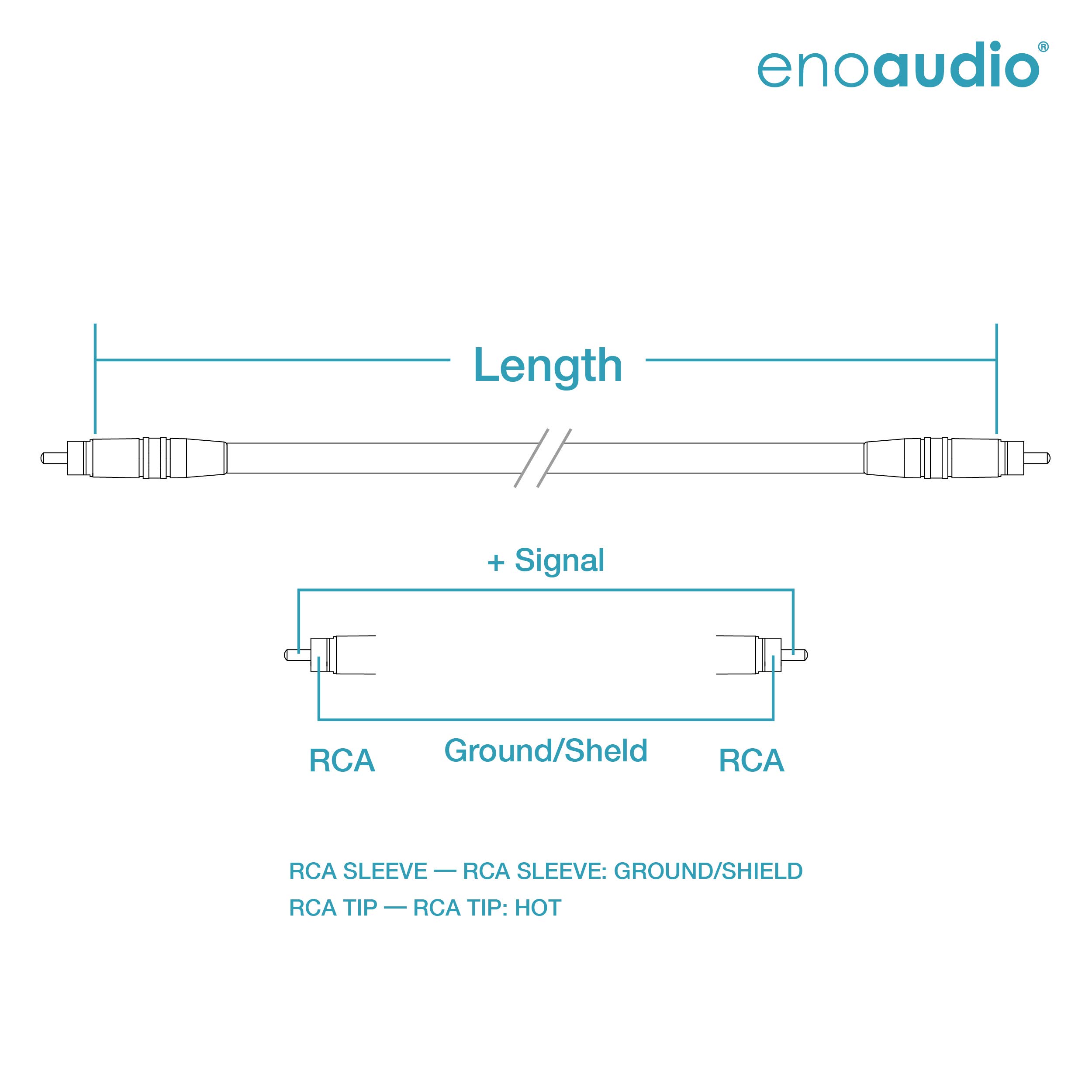 enoaudio Mogami 2534 Quad Cavo Coppia (L,R) professionale | Neutrik Gold RCA | HiFi - 2,0 m