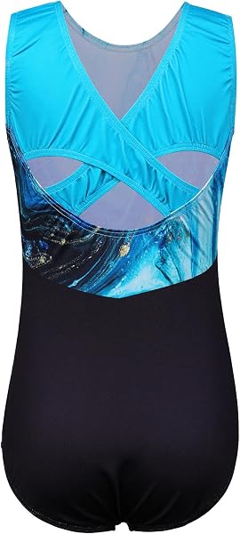 ZNYUNE Maillots de Gimnasia Clásico Leotardo Mangas Largas/sin Manga Body Elástico de Ballet con Pantalones - 2