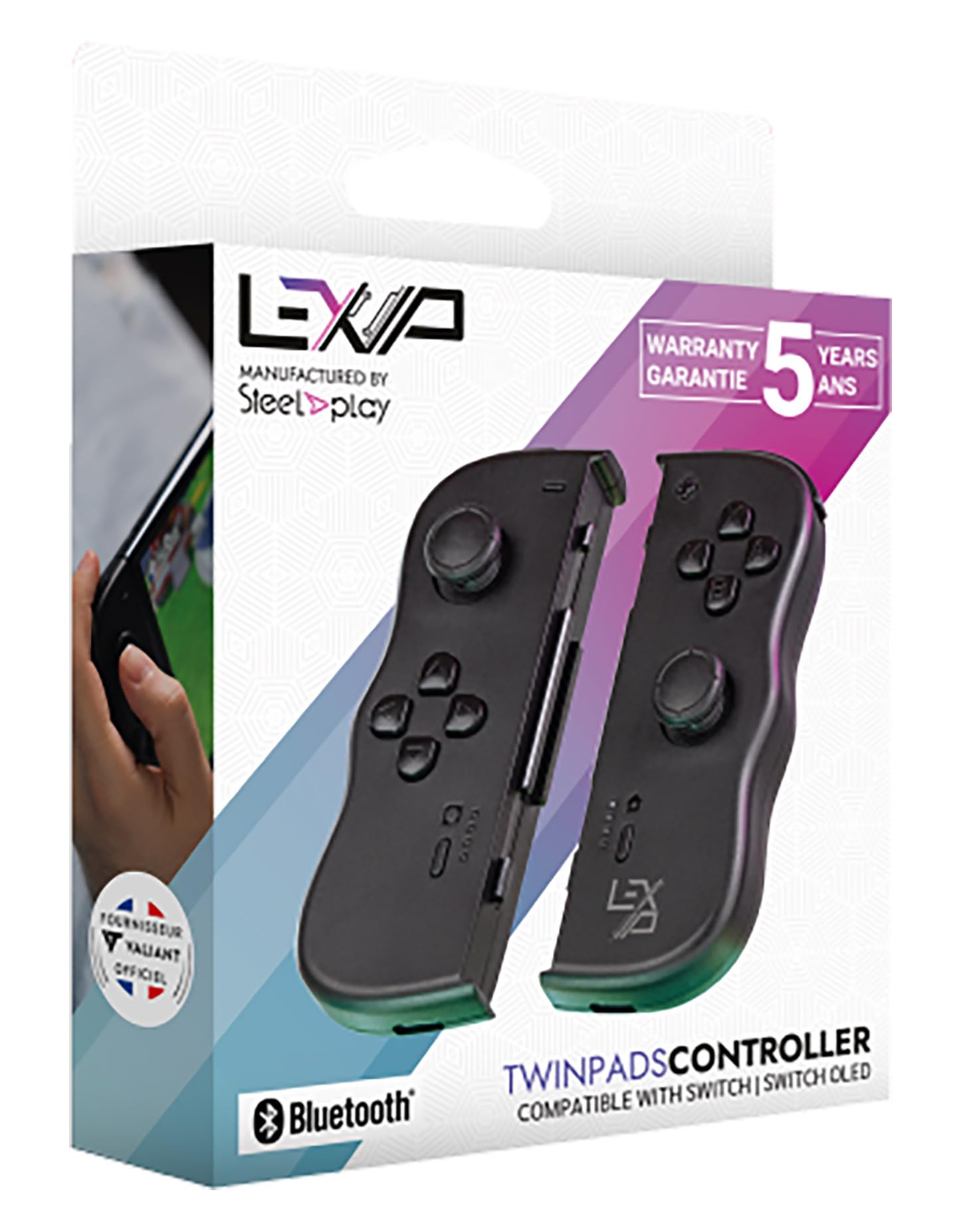 Lexip Steel Play Black Twin Pads Controller Pair Nintendo Switch FAST FREE POST