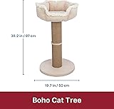 Trixie Boho Cat Scratching Post 32.7 Inch - Cat Scratcher with Soft Fabric Covering Base and Jute-Wrapped Post - with Platform Bed - in Beige - 5