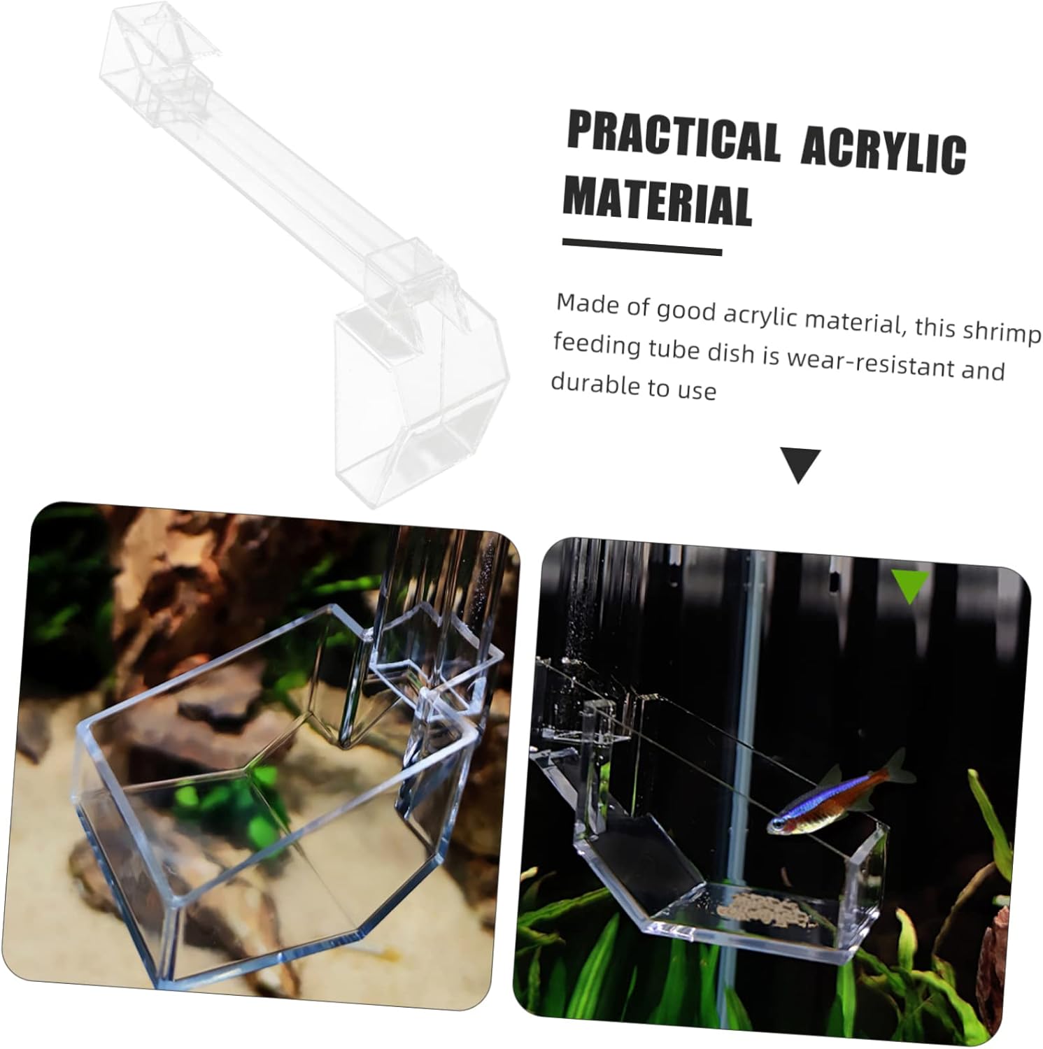 Mipcase 2pcs Shrimp Aquarium Fish Automatic Feeder for Cherry and Dwarf Shrimp Easy Installation and Clean Design for Planted Tanks