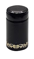 Vista 1 de Negro con uvas doradas PVC Shrink Capsules-500 Count