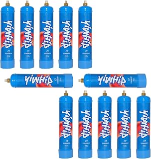 Whipped Cream Charger, 12 Pack 615g Strawberry with 0.95L Food Grade Gas Tanks, Perfect for Home Baking, Coffee Shops & Desserts Bulk Value Pack