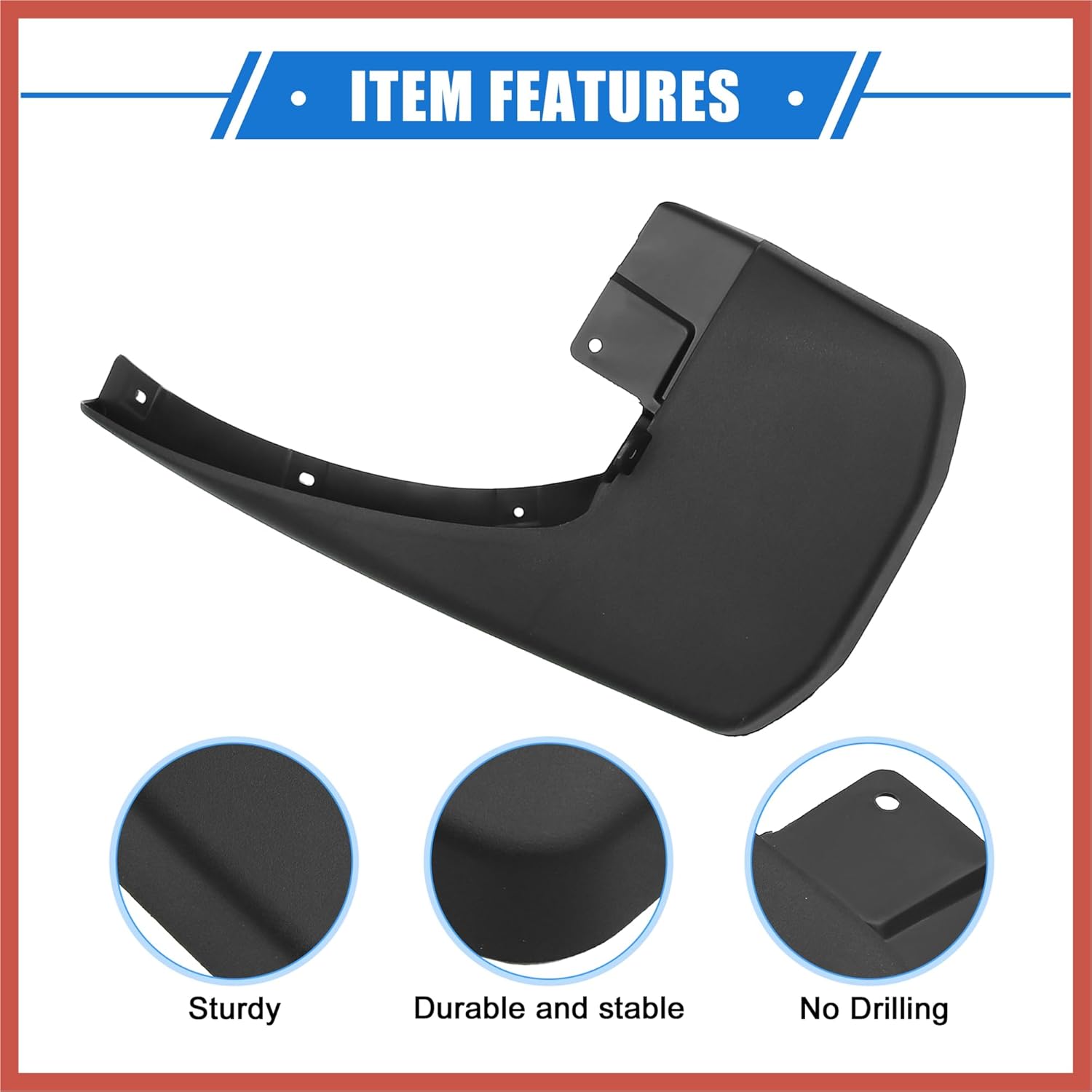 ACROPIX Mud Flaps Kit Compatible for Nissan Frontier 2005-2023, Quality Plastic Black Front and Rear Splash Guards Car Parts