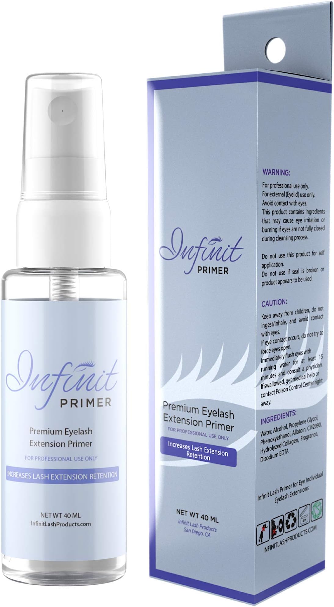 Infinit Lash Primer for Eyelash Extensions | Increases Eyelash Extension Glue Retention | Removes Oil and Protein From The Natural Lash | Pre-Treatment for Individual Eyelash Extensions
