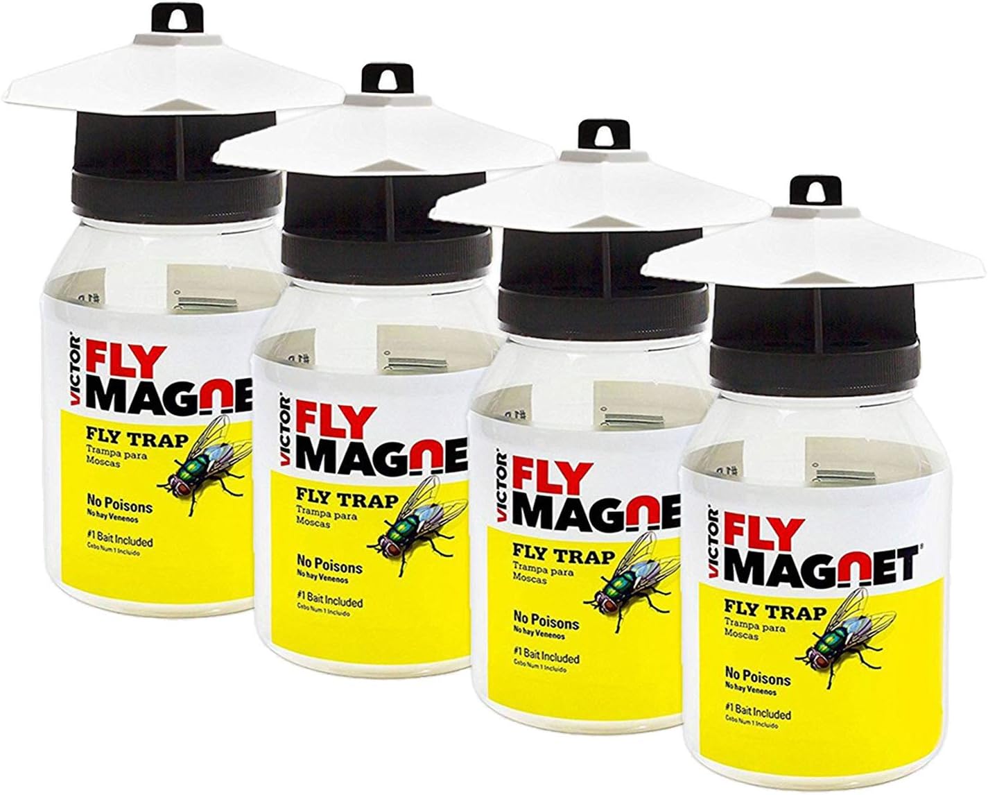 Safer Brand Victor M380 Fly Magnet Reusable Trap with Bait (4 Pack)