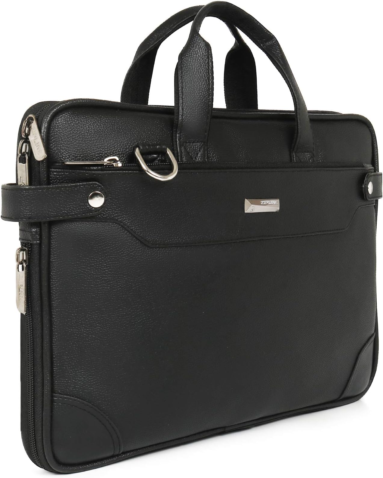 Laptop bags for men office use | Faux Leather Laptop Bag for Man - Fits 14/15.6/16 inch Laptop, Macbook, Macbook Pro Messenger Bags for Mens (1-Black Bag)