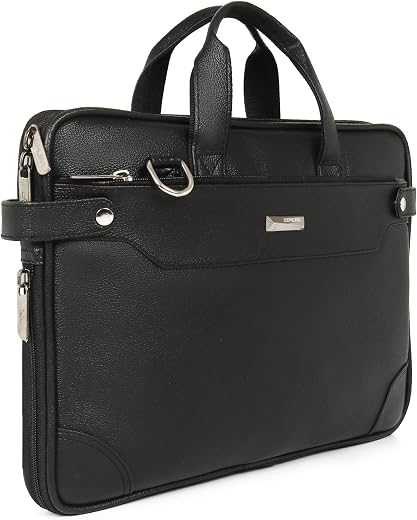 Zipline Laptop bags for men office use | Faux Leather Laptop Bag for Man - Fits 14/15.6/16 inch Laptop, Macbook, Macbook P...