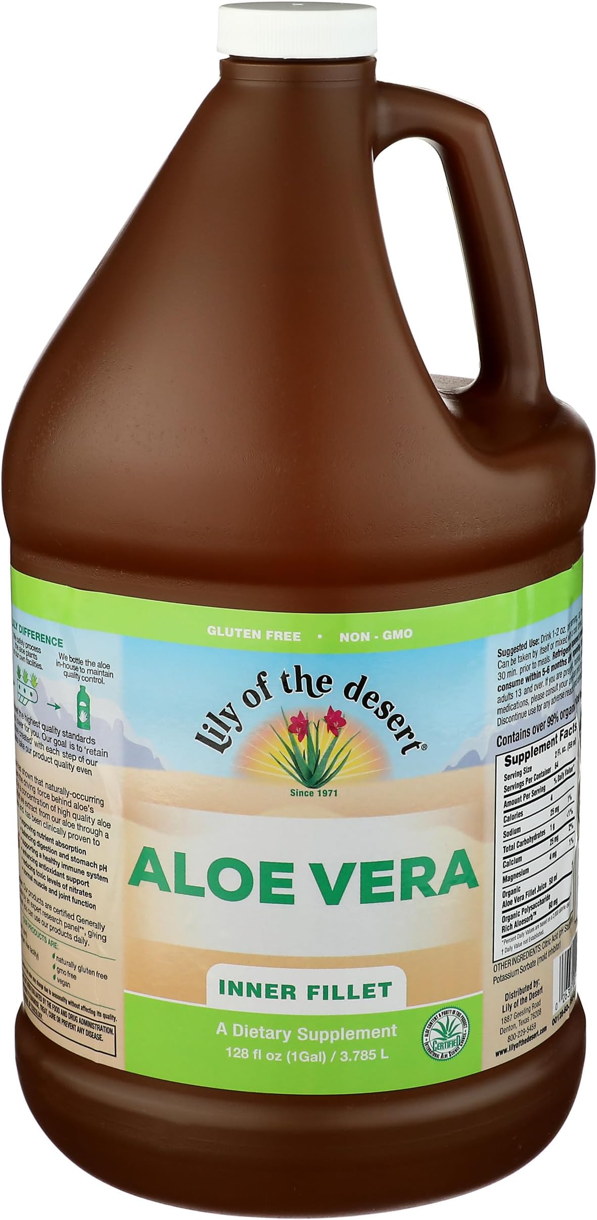 Aloe Juice For Immunity Lily Of The Desert Aloe Vera Gel, Preservative Free  - Whole Leaf Filtered Thicker Consistency Aloe Vera Drink With Natural  Vitamins Digestive Enzymes For Gut Health Wellness Glowing