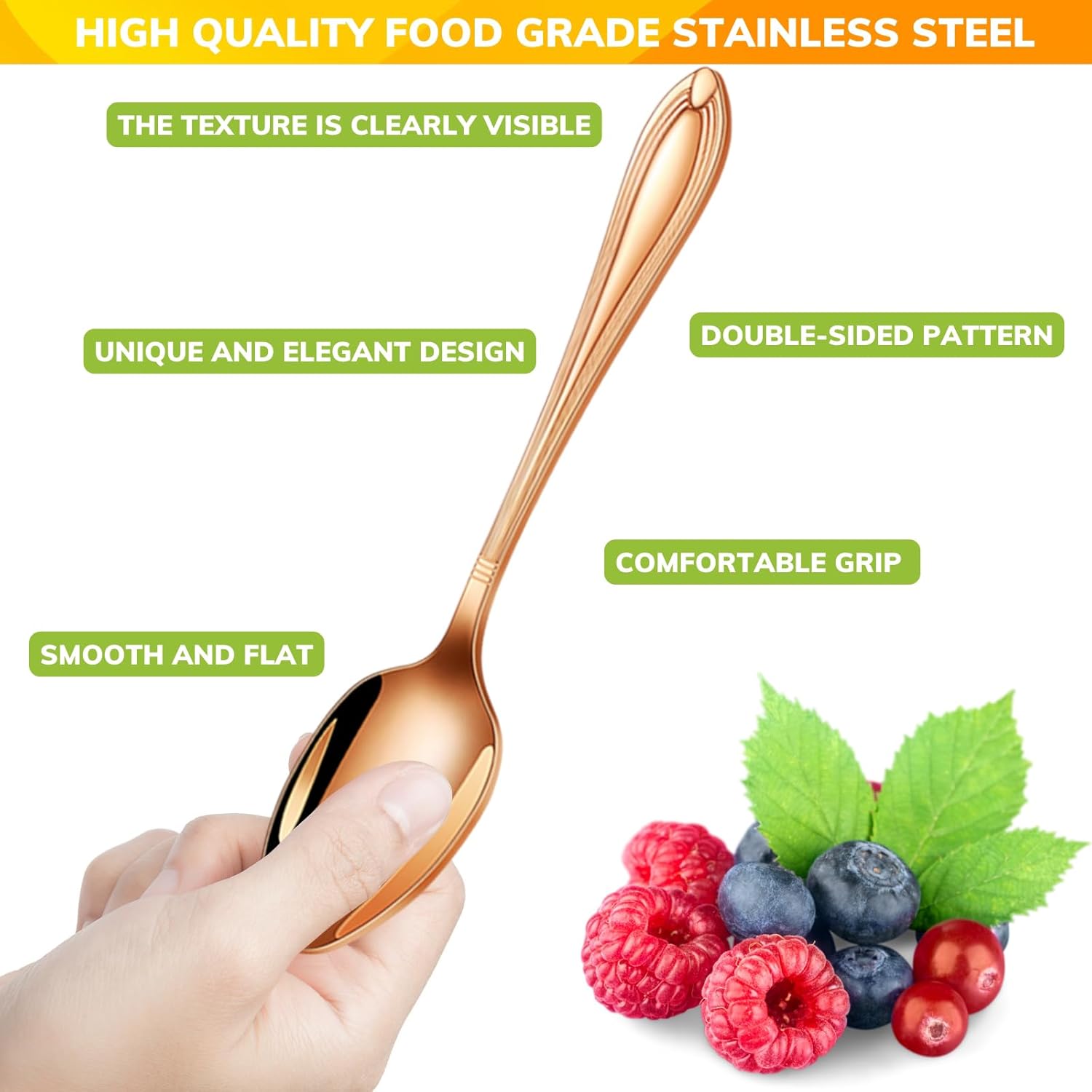 20-Piece Stainless Steel Flatware Set - 18/10 Rustproof Silverware for 4 (5-Piece Setting) | Dishwasher Safe, Ergonomic Grip | Wedding & Household Cutlery Set in Gift Box