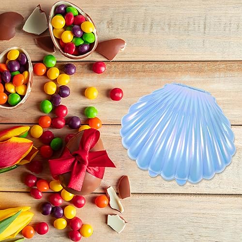 Miniatura 4 de NOLITOY 10 cajas de dulces de conchas marinas, conchas marinas, recipientes para regalos de fiesta de almejas, caja de plástico para chocolate para