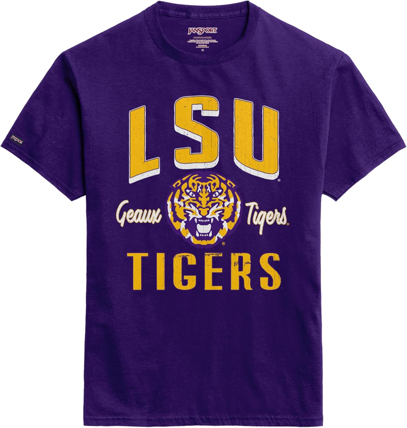 JanSport NCAA Officially Licensed Campus Short Sleeve T Shirt for Men, Soft & Breathable Pre-Shrunk Cotton Crewneck T Shirt