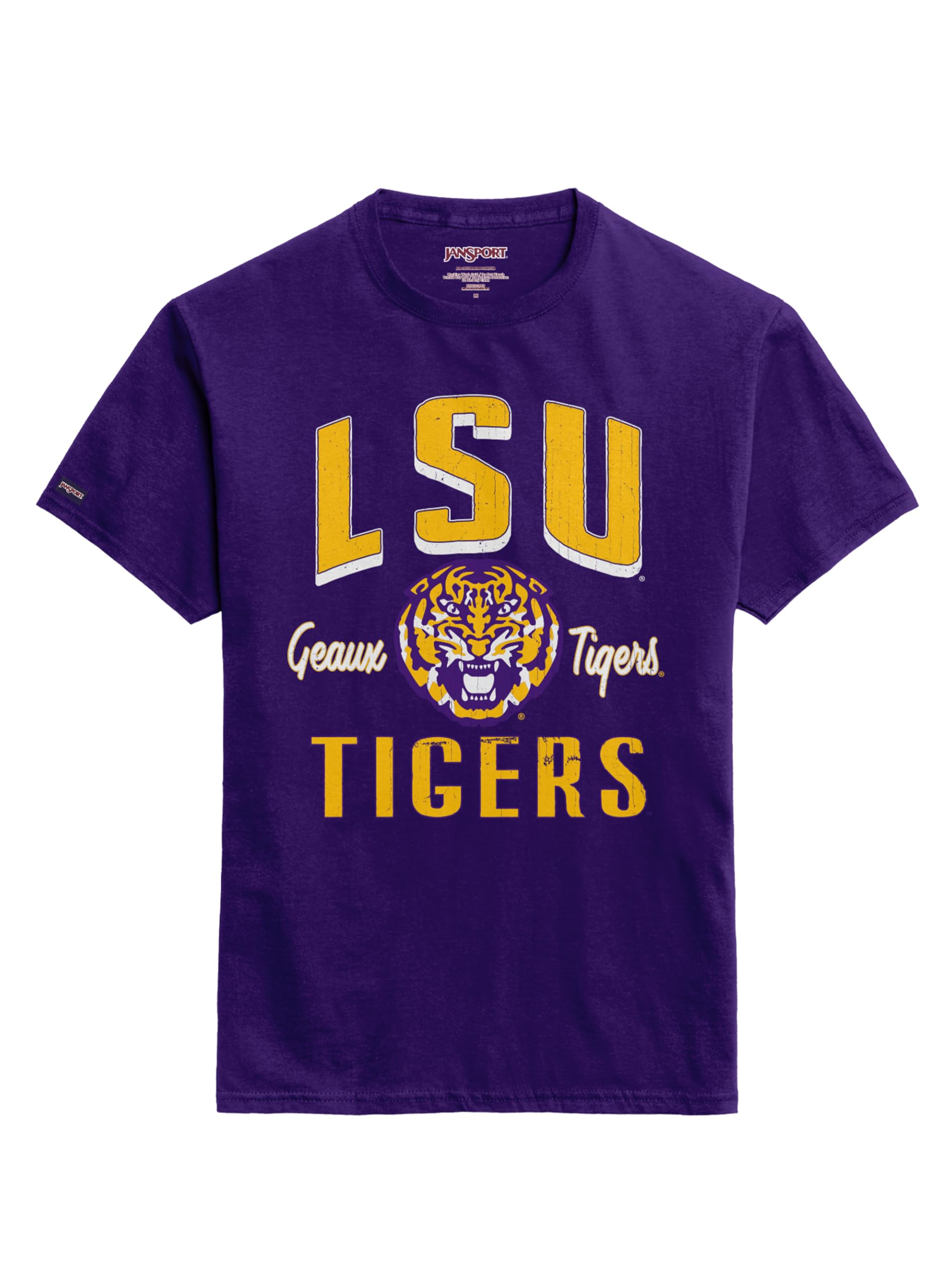 JanSport NCAA Officially Licensed Campus Short Sleeve T Shirt for Men, Soft &amp; Breathable Pre-Shrunk Cotton Crewneck T Shirt