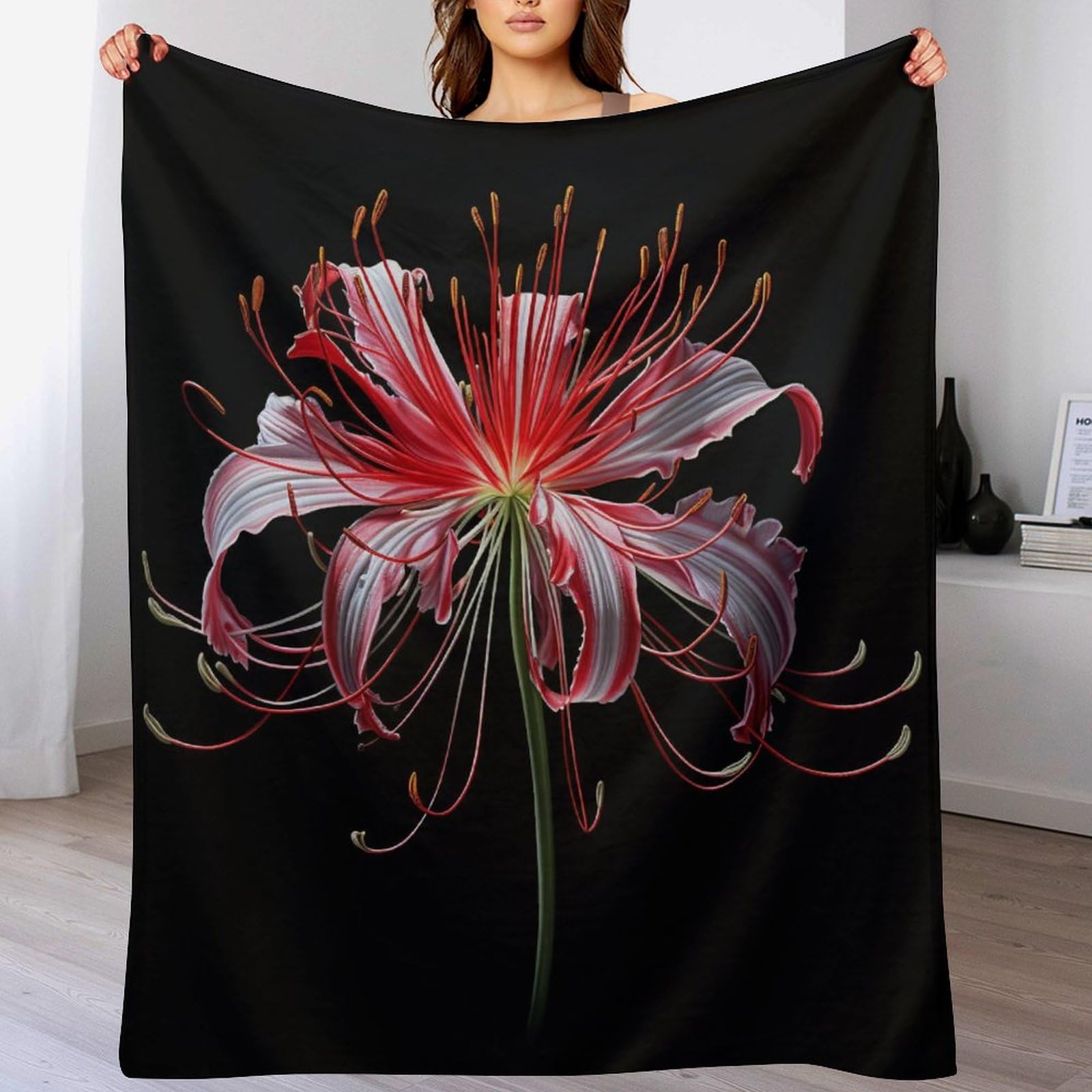 Couvertures en fleur plaid douillet anti-froid pour lit et canapé