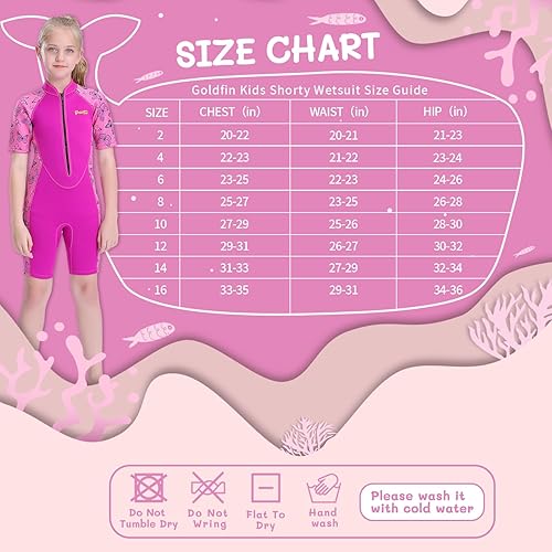 Miniatura 2 de Goldfin Traje de neopreno para niños y niñas, 0.079 pulgadas, 0.118 pulgadas, con cremallera frontal, para mantener el calor para deportes