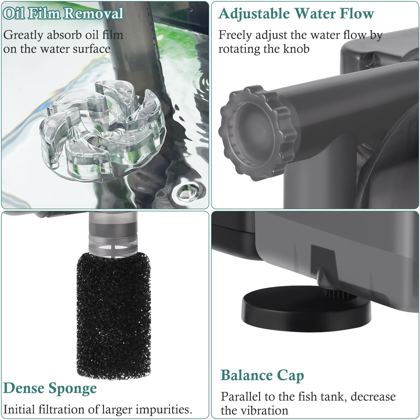 Filtro de acuario para colgar, filtro silencioso para pecera con cartucho de filtro